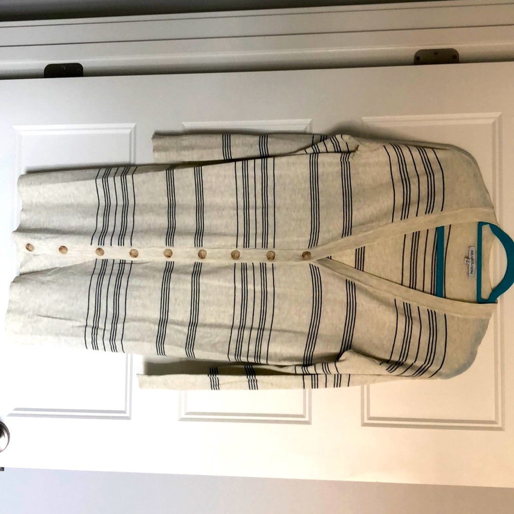 Long striped cardigan